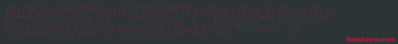 MerijntjeExtralightitalic Font – Red Fonts on Black Background