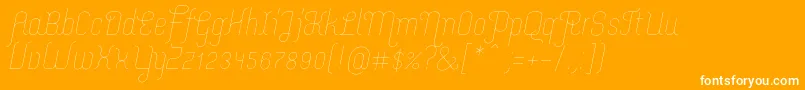 MerijntjeExtralightitalic Font – White Fonts on Orange Background