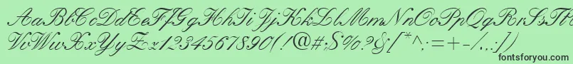 KastleaRegular Font – Black Fonts on Green Background