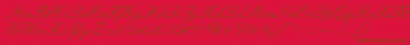 KastleaRegular-fontti – ruskeat fontit punaisella taustalla
