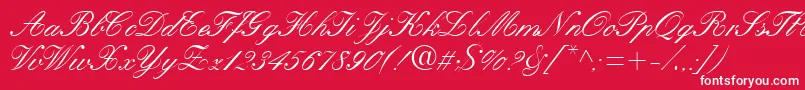 フォントKastleaRegular – 赤い背景に白い文字