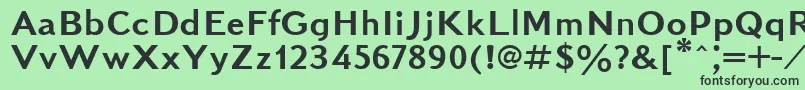 Kudrashovsansctt Font – Black Fonts on Green Background