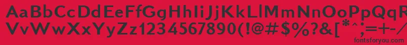 フォントKudrashovsansctt – 赤い背景に黒い文字