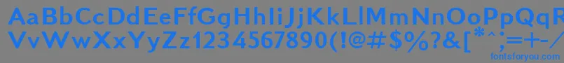 Kudrashovsansctt Font – Blue Fonts on Gray Background