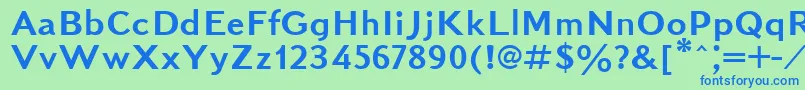Kudrashovsansctt Font – Blue Fonts on Green Background