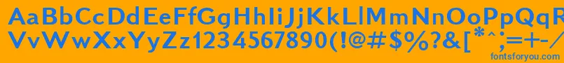 Kudrashovsansctt Font – Blue Fonts on Orange Background