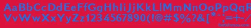 Kudrashovsansctt Font – Blue Fonts on Red Background