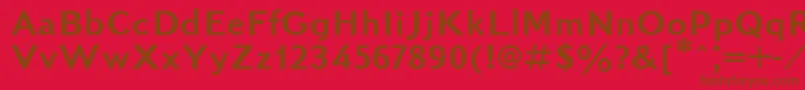 Kudrashovsansctt Font – Brown Fonts on Red Background