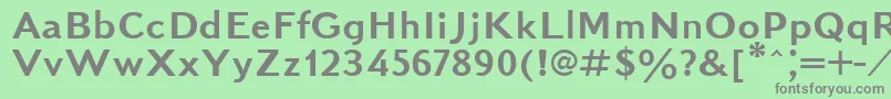 Kudrashovsansctt Font – Gray Fonts on Green Background