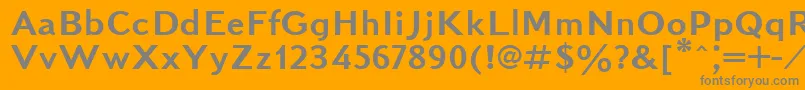 Kudrashovsansctt Font – Gray Fonts on Orange Background