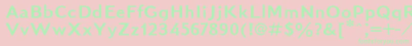 Kudrashovsansctt-Schriftart – Grüne Schriften auf rosa Hintergrund