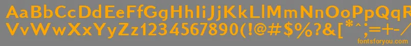Kudrashovsansctt Font – Orange Fonts on Gray Background