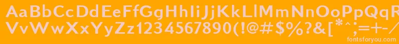 Kudrashovsansctt Font – Pink Fonts on Orange Background