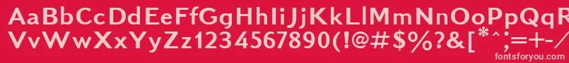 Kudrashovsansctt Font – Pink Fonts on Red Background