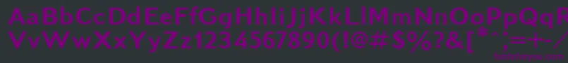 Kudrashovsansctt Font – Purple Fonts on Black Background