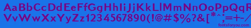 Kudrashovsansctt Font – Purple Fonts on Blue Background