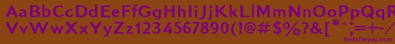 Шрифт Kudrashovsansctt – фиолетовые шрифты на коричневом фоне
