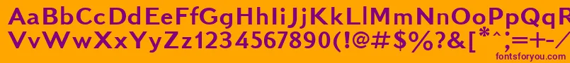 Kudrashovsansctt Font – Purple Fonts on Orange Background