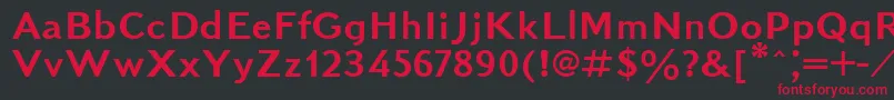 Kudrashovsansctt Font – Red Fonts on Black Background