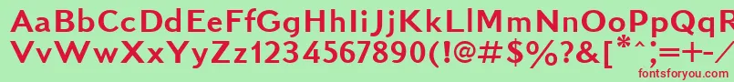 Kudrashovsansctt Font – Red Fonts on Green Background