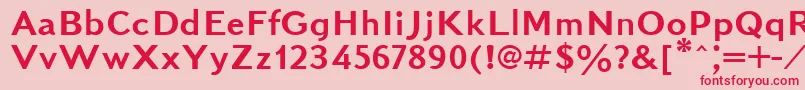 Kudrashovsansctt Font – Red Fonts on Pink Background
