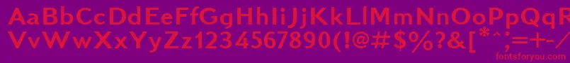 Kudrashovsansctt Font – Red Fonts on Purple Background