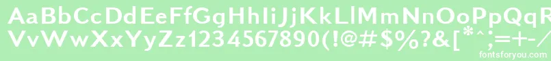 Kudrashovsansctt Font – White Fonts on Green Background