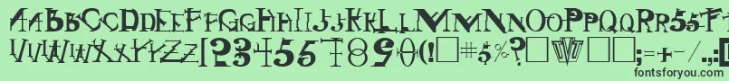 SingothicRegular Font – Black Fonts on Green Background