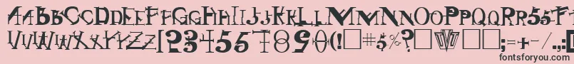 SingothicRegular-fontti – mustat fontit vaaleanpunaisella taustalla