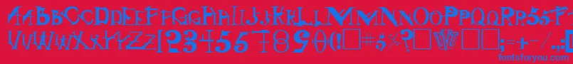 SingothicRegular Font – Blue Fonts on Red Background