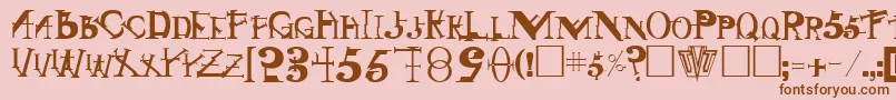 SingothicRegular Font – Brown Fonts on Pink Background