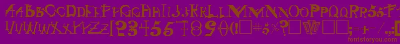 Шрифт SingothicRegular – коричневые шрифты на фиолетовом фоне