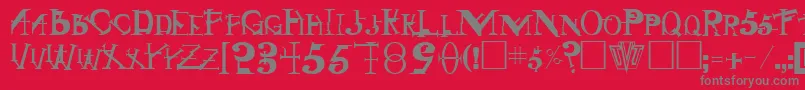 SingothicRegular Font – Gray Fonts on Red Background