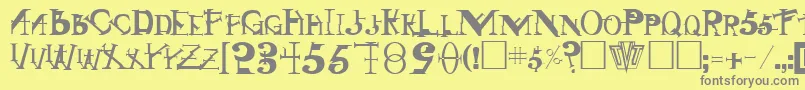 フォントSingothicRegular – 黄色の背景に灰色の文字