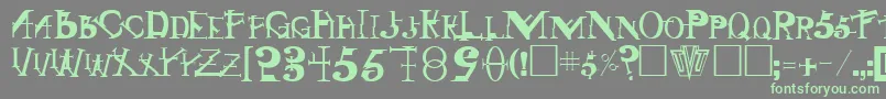 SingothicRegular Font – Green Fonts on Gray Background