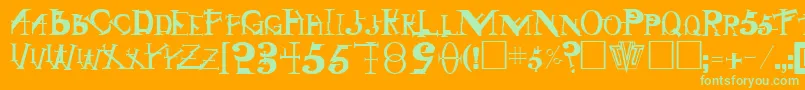 Шрифт SingothicRegular – зелёные шрифты на оранжевом фоне