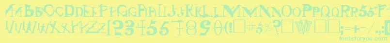 SingothicRegular-Schriftart – Grüne Schriften auf gelbem Hintergrund