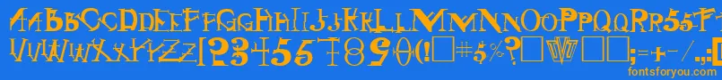Шрифт SingothicRegular – оранжевые шрифты на синем фоне