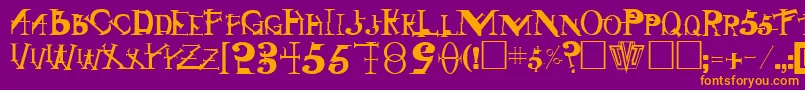 SingothicRegular Font – Orange Fonts on Purple Background