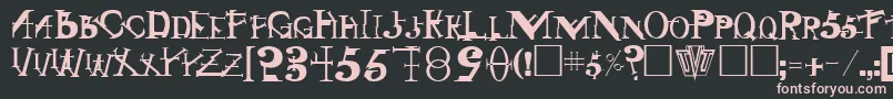 SingothicRegular-fontti – vaaleanpunaiset fontit mustalla taustalla
