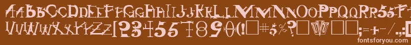 SingothicRegular-Schriftart – Rosa Schriften auf braunem Hintergrund