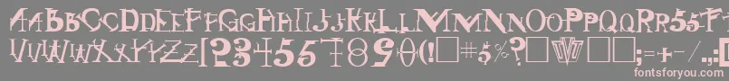 SingothicRegular-Schriftart – Rosa Schriften auf grauem Hintergrund