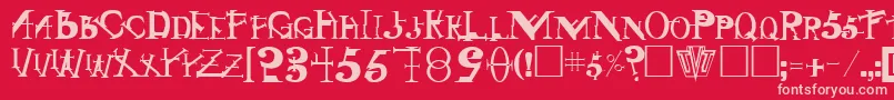 Шрифт SingothicRegular – розовые шрифты на красном фоне