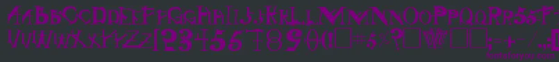 Шрифт SingothicRegular – фиолетовые шрифты на чёрном фоне