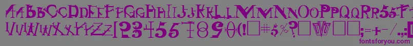 SingothicRegular-fontti – violetit fontit harmaalla taustalla