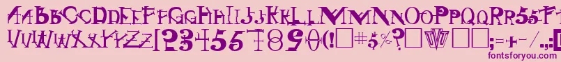 SingothicRegular Font – Purple Fonts on Pink Background
