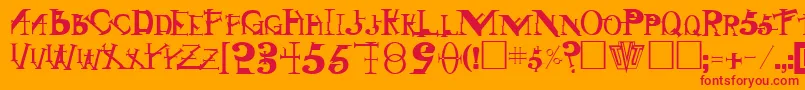 SingothicRegular Font – Red Fonts on Orange Background
