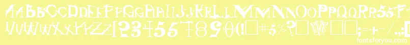 Шрифт SingothicRegular – белые шрифты на жёлтом фоне