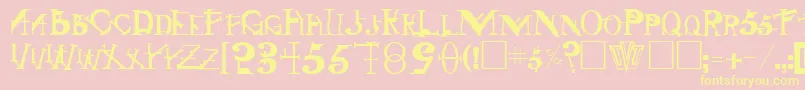 SingothicRegular-fontti – keltaiset fontit vaaleanpunaisella taustalla