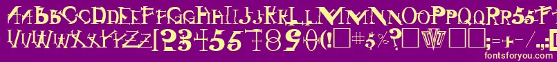 SingothicRegular Font – Yellow Fonts on Purple Background